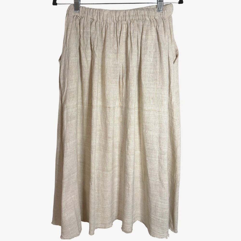 Elsa Esturgie Peace Silk Midi Skirt Size 6 European Vacation French Quiet Luxury - Picture 2 of 12